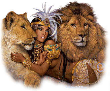 lion,femme.